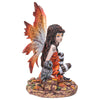 Autumn Forest Tribal Fairy with Baby Owl Figurine - Baby Feathers Gift Shop