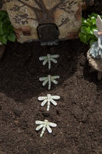  Dragonfly Mini Stepping Stones set of 4: Fairy Garden Landscaping - Baby Feathers Gift Shop