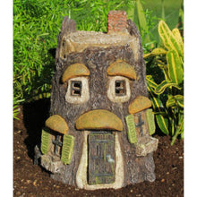  Hoot Owl Fairy Tree House with Hinged Door: Fairy Garden Miniature House - Baby Feathers Gift Shop
