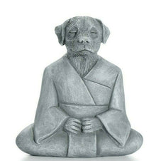  Meditating Dog Statue Zen Garden, Mini Fairy Garden Dollhouse Miniature - Baby Feathers Gift Shop