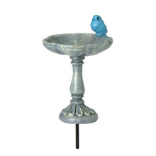  Blue Bird on Bird Bath Backyard Fairy Garden Miniature Accessories - Baby Feathers Gift Shop