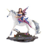 Fairy Riding Mythical Unicorn Jumping Flower Mossy Rock - Baby Feathers Gift Shop