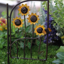  Sunflower Gate (metal): Fairy Garden Landscaping Miniature - Baby Feathers Gift Shop