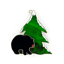  Black Bear Stained Glass Switchables Night Light Cover; Ornament: Suncatcher - Baby Feathers Gift Shop
