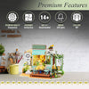Flowery Sweets & Teas, Tea House DIY Miniature Dollhouse Kit: DIY Mini Village Kit - Baby Feathers Gift Shop