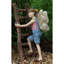  Gracie with Ladder Mini Fairy: Dollhouse, Fairy Garden Miniature - Baby Feathers Gift Shop