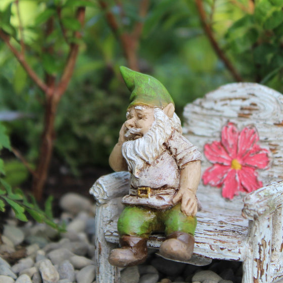 Iggy the Gnome Mini Fairy Gnome: Dollhouse, Fairy Garden Miniature - Baby Feathers Gift Shop