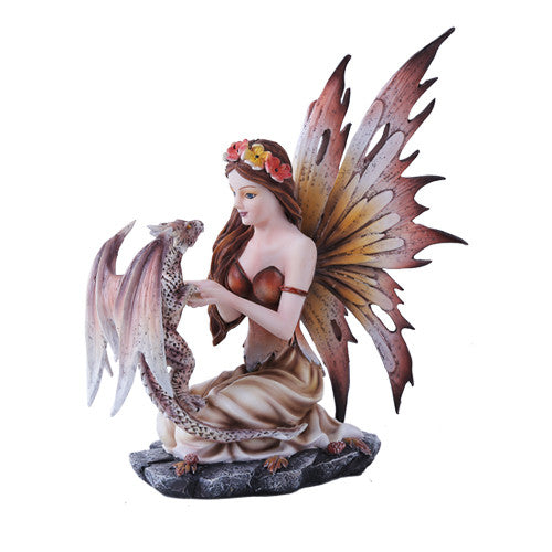 Autumn Fairy with Baby Dragon - Baby Feathers Gift Shop