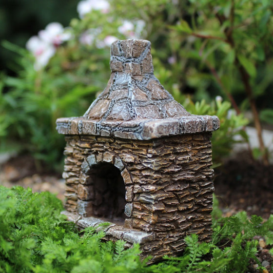 Chimney Backyard Fairy Fireplace: Fairy Garden Miniature Accessories - Baby Feathers Gift Shop