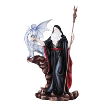  Grand Wizard with Dragon Figurine: Fantasy Mage Dragon - Baby Feathers Gift Shop