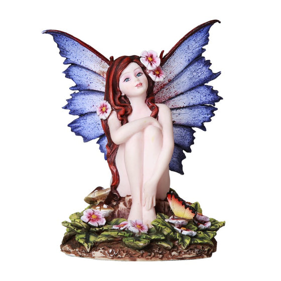 Flower Fairy Pink Impatiens figurine: Impatiens Fairy Sitting Motherly Love - Baby Feathers Gift Shop