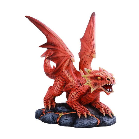Anne Stokes Age of the Dragons: Fire Wyrmling Dragon - Baby Feathers Gift Shop