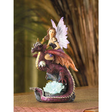  Crystal LED Color Changing Fairy with Dragon Figurine - Baby Feathers Gift Shop