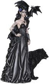 Mistress of Lycani Winged Dragon, Black Bear Fairy Gothic Figurine Statue Artist Nene Thomas - Baby Feathers Gift Shop