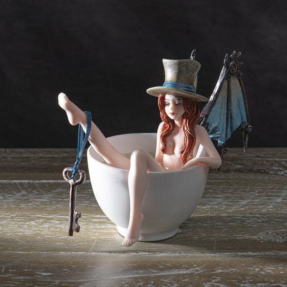 Steam Bath Teacup Fairy Steampunk Locksmith by Amy Brown - Baby Feathers Gift Shop