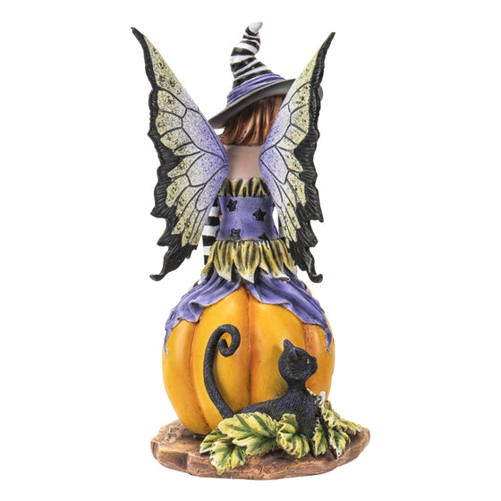 Amy Brown Bewitched Fairy on a Pumpkin Fall Figurine - Baby Feathers Gift Shop