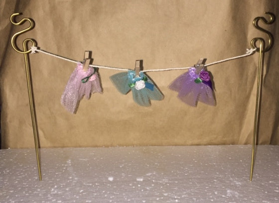 Clothes Line Fairy Garden Backyard Miniature Accessories - Baby Feathers Gift Shop
