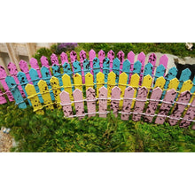  Cheerful Colorful Picket Fence: Fairy Garden Landscaping Miniature - Baby Feathers Gift Shop