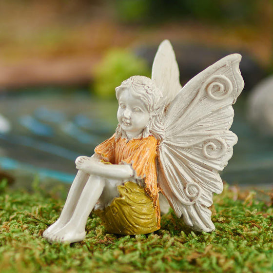Faylinn Sitting Mini Fairy: Fairy Garden Miniature - Baby Feathers Gift Shop