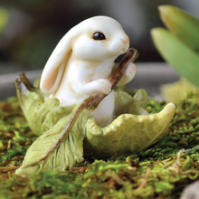  Bunny Rabbit Sailing: Fairy Garden Barnyard Miniature Animal - Baby Feathers Gift Shop