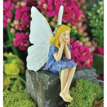  Cornflower Sitting Mini Fairy: Fairy Garden Miniature - Baby Feathers Gift Shop