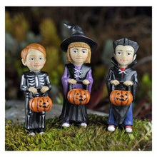  Trick or Treat Halloween Kids 3 pc set Mini Fairy Dollhouse: Fall Fairy Garden Holiday Theme - Baby Feathers Gift Shop