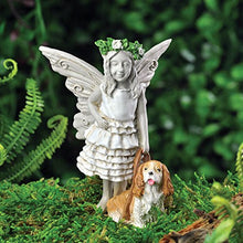  Clover Mini Fairy with Charlie Pup: Fairy Garden Animals Miniature - Baby Feathers Gift Shop