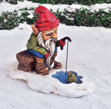  Ice Fishing Gnome: Fairy Garden Holiday Theme - Baby Feathers Gift Shop