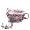 Wonderland Pink Tea Cup Planter 5 pc kit: Fairy Garden Container - Baby Feathers Gift Shop