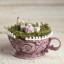  Wonderland Pink Tea Cup Planter 5 pc kit: Fairy Garden Container - Baby Feathers Gift Shop