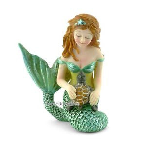 Mermaid & Sea Turtle Fairy Backyard Beach Miniature Garden - Baby Feathers Gift Shop