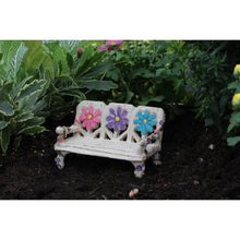  Daisy Fairy Garden Bench: Fairy Garden Miniature Furniture - Baby Feathers Gift Shop