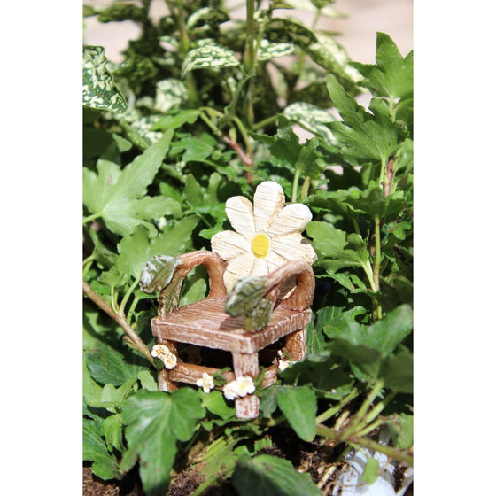 Flower Bloom Chair Fairy Garden Furniture Miniature - Baby Feathers Gift Shop