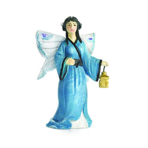 Lotus Blue Fairy Bonsai Mini Fairy: Zen Garden, Fairy Garden Miniature - Baby Feathers Gift Shop