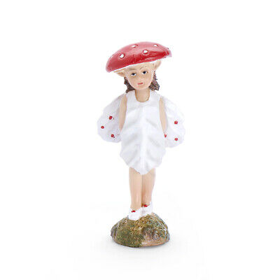 Riley Mini Fairy: Standing Stake Mushroom Fairy Garden Miniature - Baby Feathers Gift Shop