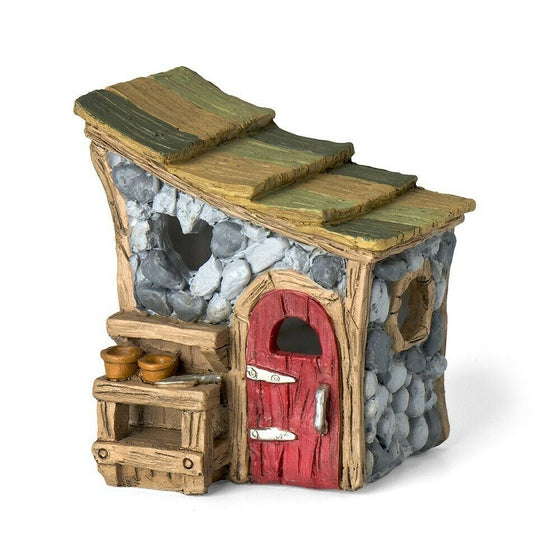 Mossy Garden Shed Country Fairy House: Mossy Cottage Fairy Garden Miniature - Baby Feathers Gift Shop