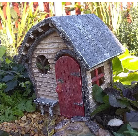 Snails Cove with Hinged Door Fairy Cottage: Fairy Garden Miniature House - Baby Feathers Gift Shop
