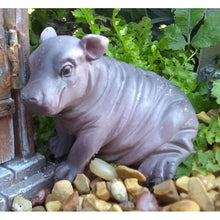  Harriet the Hippo Animal Miniature: Fairy Garden Miniatures - Baby Feathers Gift Shop