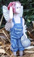 Barnyard Fairy Farmer: Fairy Garden Miniature: Dollhouse Mini - Baby Feathers Gift Shop