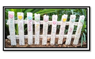 Friendship Fence Fairy Garden Miniature Barnyard Dollhouse Landscaping - Baby Feathers Gift Shop