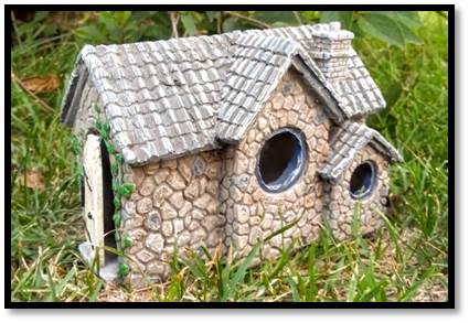 Stone Country Fairy Barnyard Cottage Fairy Garden Miniature - Baby Feathers Gift Shop