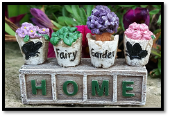 Home Fairy Garden Dollhouse Plant Display: Fairy Garden Miniature Accessories - Baby Feathers Gift Shop