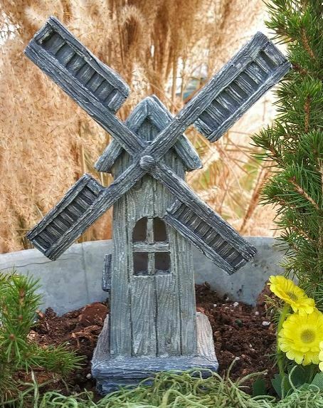 Old Fashioned Windmill Fairy Garden Barnyard Dollhouse Cottage - Baby Feathers Gift Shop
