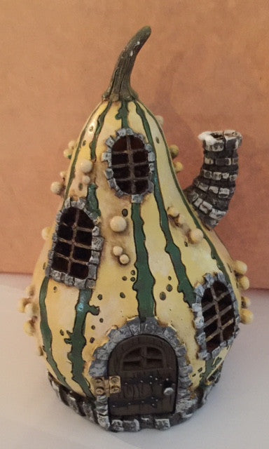 Striped Gourd Fairy Garden House - Baby Feathers Gift Shop