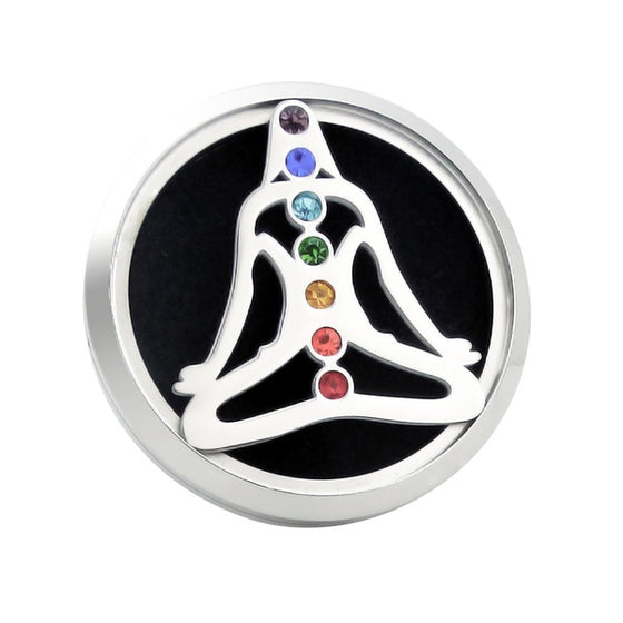 Buddha Chakra Car Diffuser Locket Magnet 316 Stainless Steel Car Essential Oil Diffuser - Baby Feathers Gift Shop