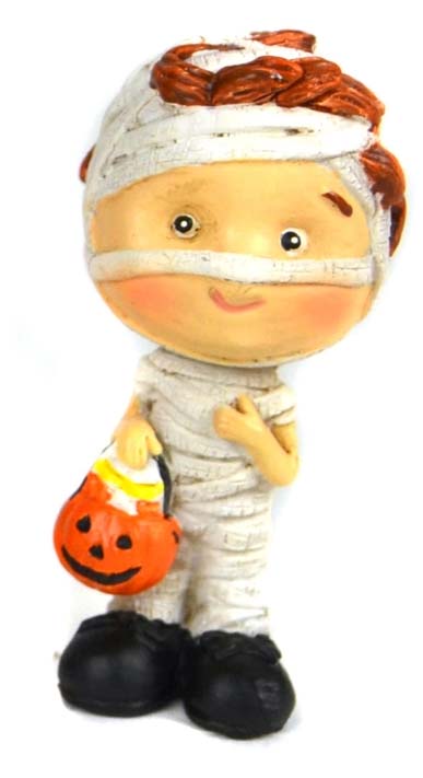 Mummy Mini Fairy Garden Halloween Trick or Treater: Fall Dollhouse Theme - Baby Feathers Gift Shop