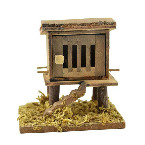 Chicken Coop Country Barnyard Fairy Dollhouse Garden - Baby Feathers Gift Shop