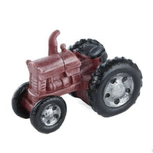  Vintage Red Farm Tractor Miniature Barnyard Fairy Garden Dollhouse Accessories - Baby Feathers Gift Shop