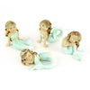 Mermaid 4 pc Gift Set Mini Fairy Garden, Bonsai Zen Garden, Beach Backyard - Baby Feathers Gift Shop
