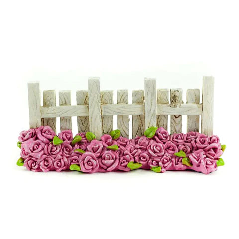 Rose Fence Fairy Garden Mini Landscape Accessory - Baby Feathers Gift Shop